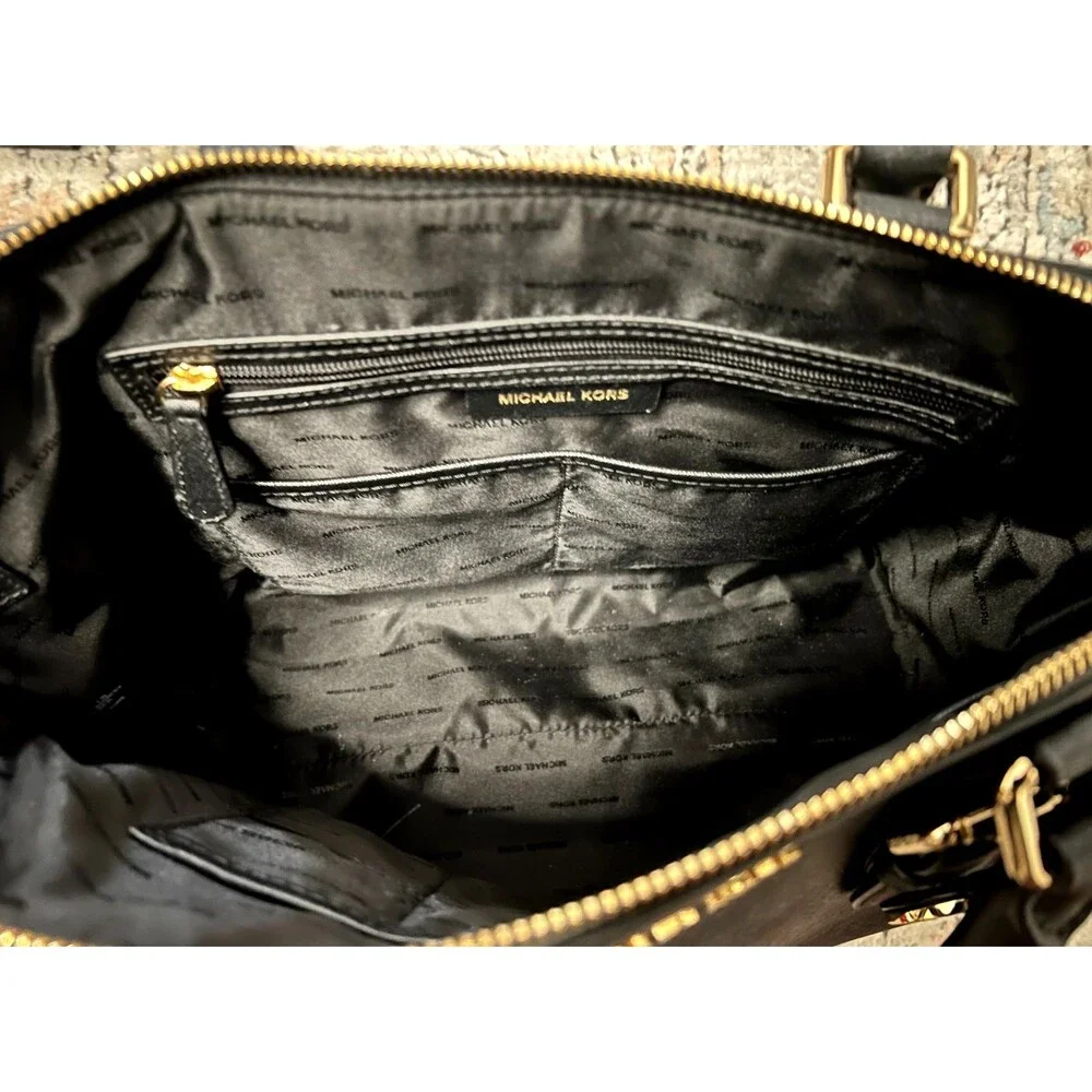 MICHAEL KORS Large Sutton Satchel Saffiano Leather Purse Crossbody w/Dust Bag